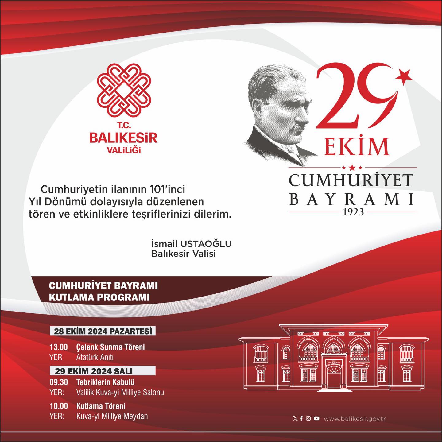 Balikesir 29 Ekim Program