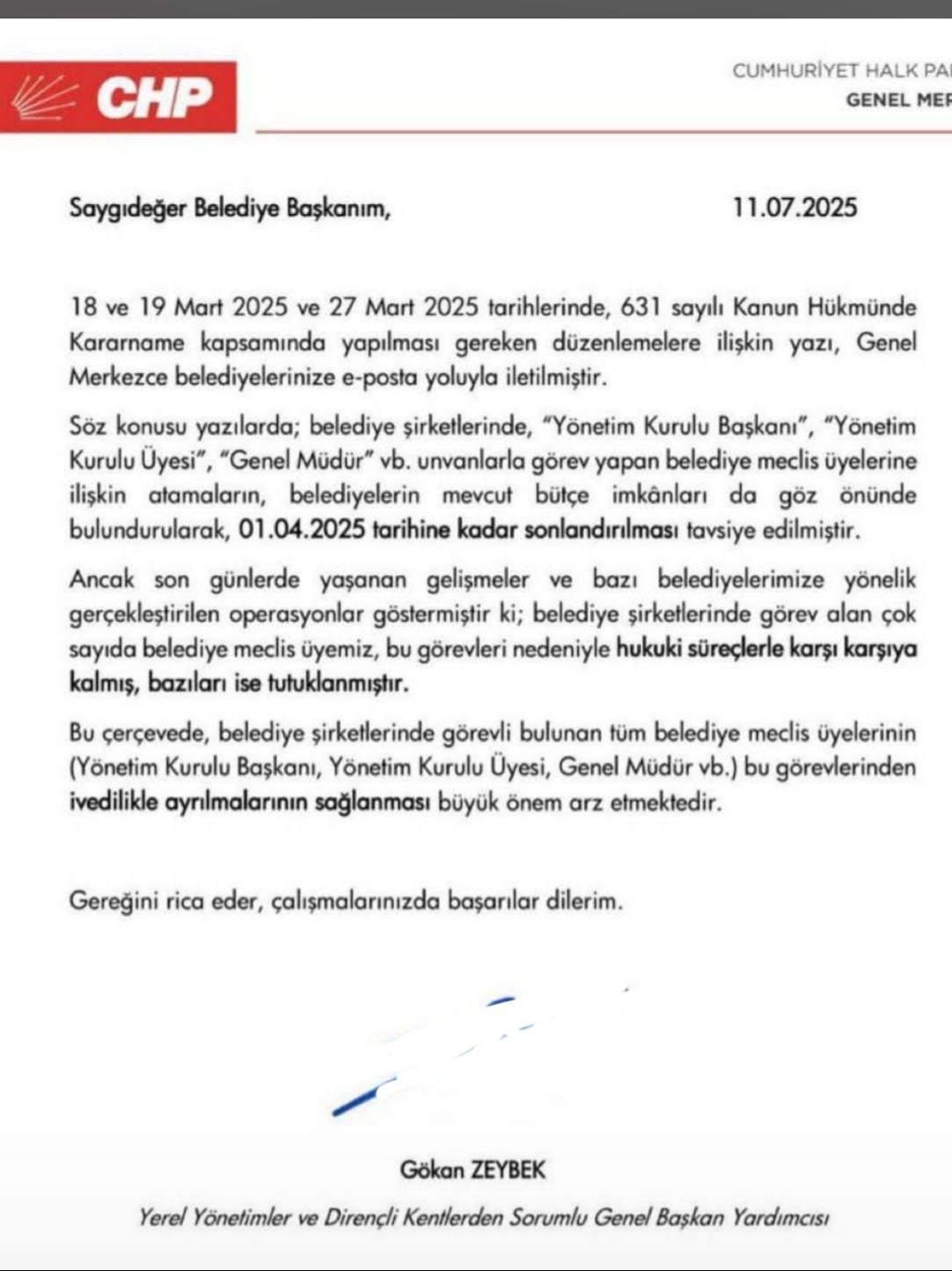 Chp Genelge