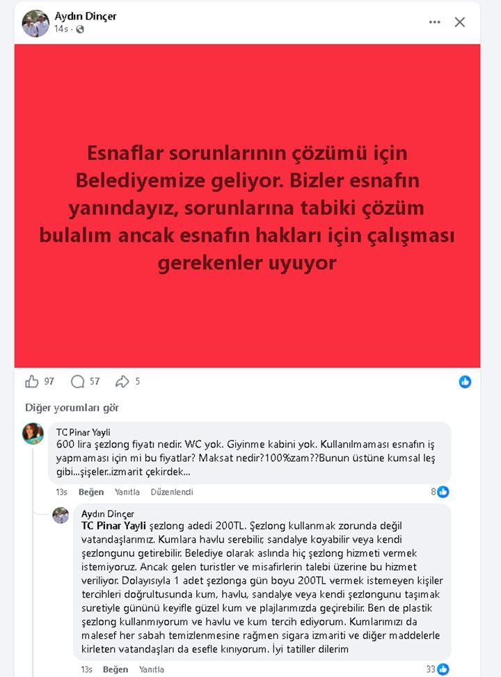 Dincer Isyan Tepki