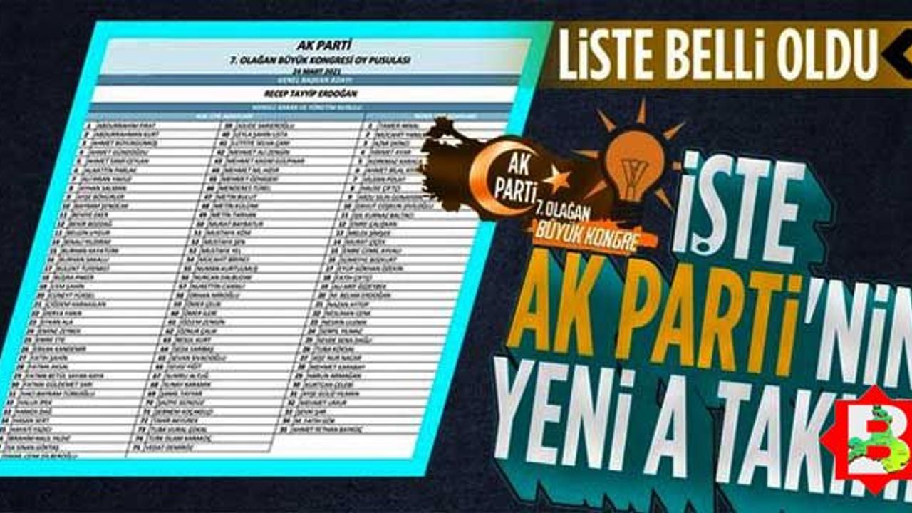 AK Parti "A Takımı"nda 2 Balıkesirli isim