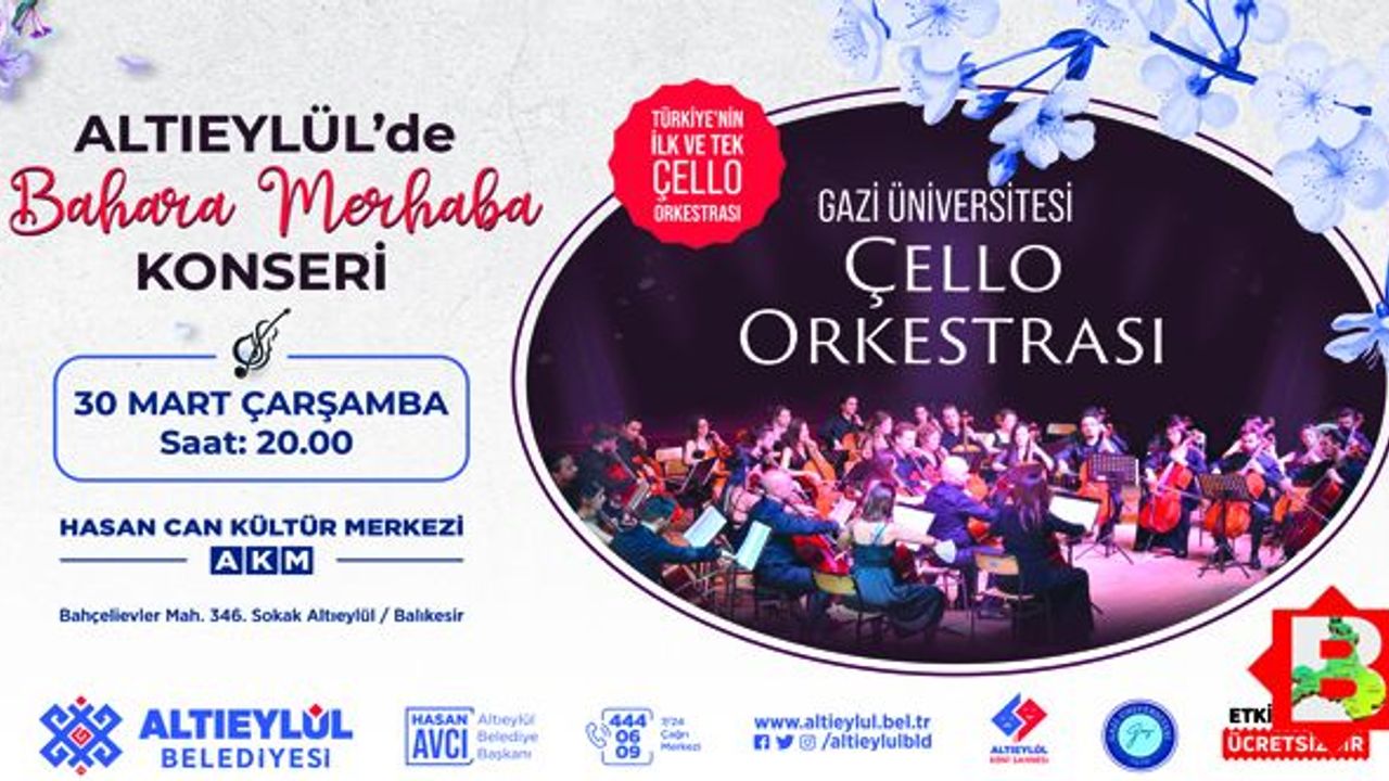 Türkiye'nin ilk Çello Orkestrası Balıkesir'e geliyor