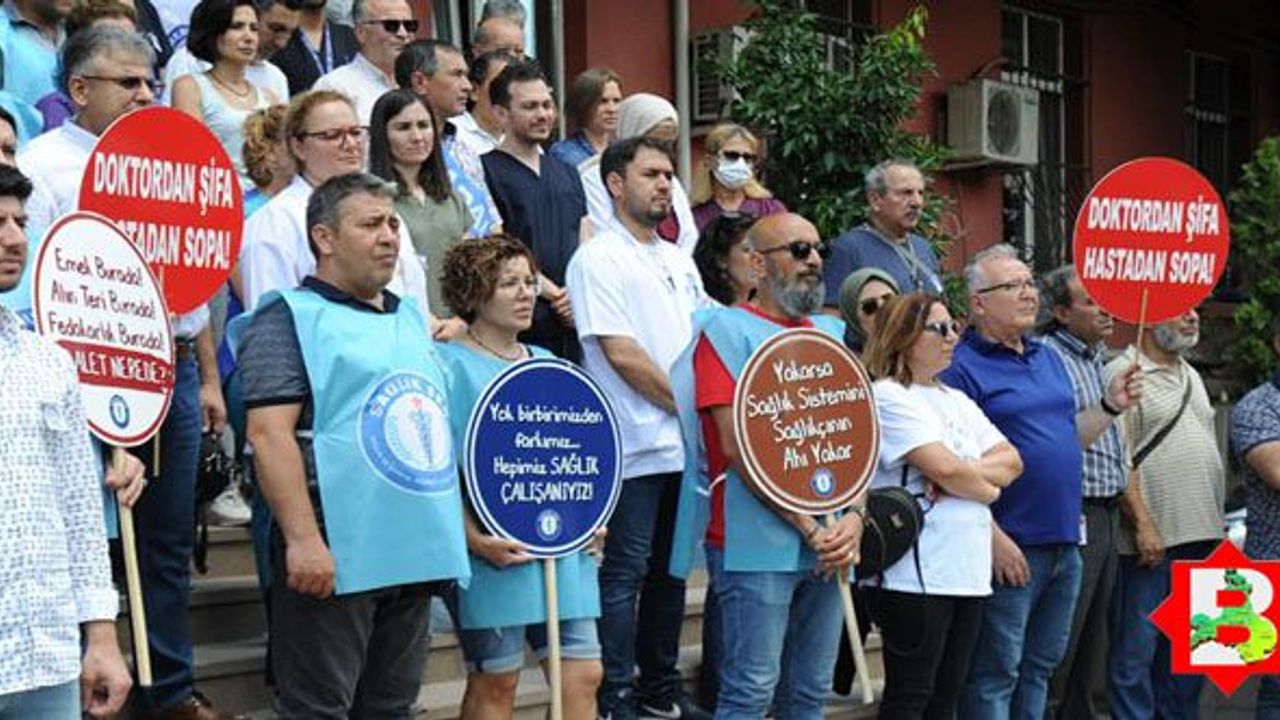 Sağlık-Sen üyeleri Balıkesir'de iş bıraktı