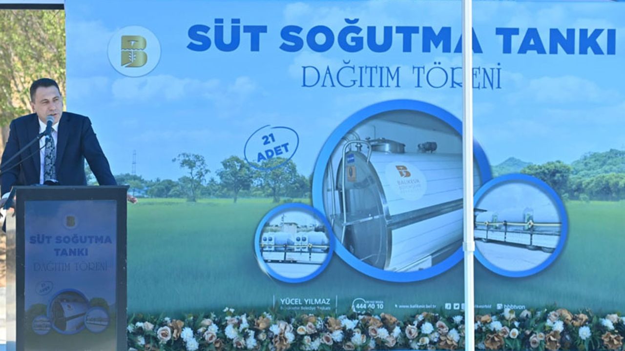 Süt Şehri Balıkesir’de üreticiye soğutma tankı desteği