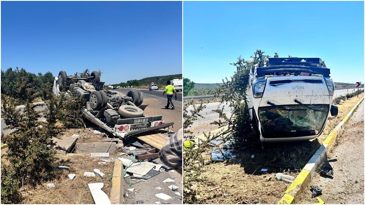 Gömeç'te trafik kazası.. Bu araçtan sağ çıktı!