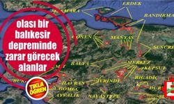 Balıkesir deprem risk haritası çıkarıldı