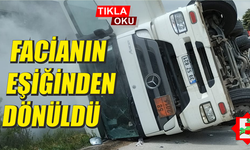 Balıkesir'de kimyevi madde yüklü tanker devrildi