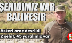 Şırnak'ta askerleri taşıyan otobüs devrildi. 2 şehit, 45 yaralı