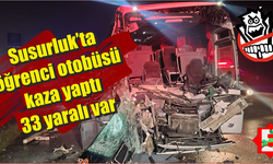 Susurluk'ta tur otobüsü tırla çarpıştı:33 yaralı