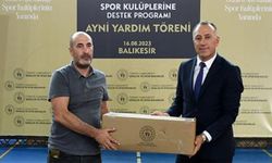 Balıkesir'de amatör spor kulüplerine malzeme desteği