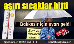 Balıkesir ve çevresi için sarı ve turuncu kodlu uyarı