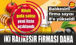 Taklit ve tağşişte yeni liste açıklandı, Balıkesir'den 2 firma daha