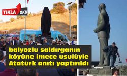 Macarlar köyüne imece ile Atatürk Heykeli yaptırıldı