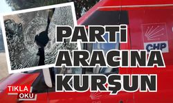 Gönen'de CHP teşkilatına ait araç kurşunlandı