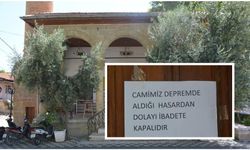 Bigadiç'te tarihi Yeşilli Camisi ibadete kapatıldı