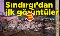 Sındırgı bir kez daha 6.1 ile sallandı. Bölgeden ilk görüntüler geldi