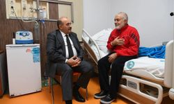 Vali Ustaoğlu'dan BGC Başkanı Demir'e geçmiş olsun ziyareti