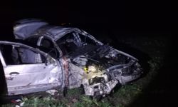 Yangına giren arazöz otomobille çarpıştı: 1 ölü