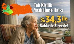Balıkesir, tek kişilik yaşlı hane oranında ilk sırada