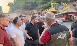 AK PARTİ İL BAŞKANI AYDEMİR YANGIN BÖLGESİNDE
