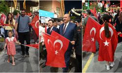 Bigadiç'te bayrağını alan meydana koştu