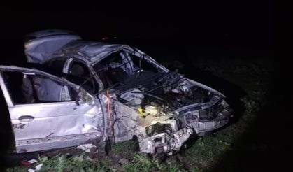 Yangına giren arazöz otomobille çarpıştı: 1 ölü