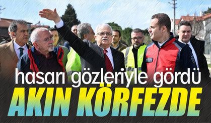 Başkan Akın, altyapının çöktüğü Körfez'de sahada!