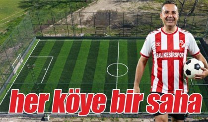 Büyükşehir'den köylere sentetik çim saha