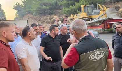 AK PARTİ İL BAŞKANI AYDEMİR YANGIN BÖLGESİNDE