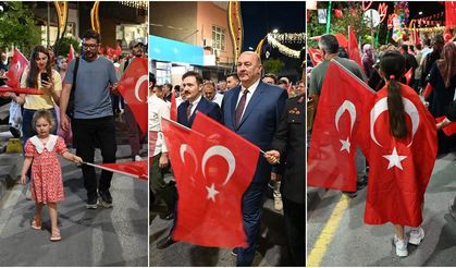 Bigadiç'te bayrağını alan meydana koştu