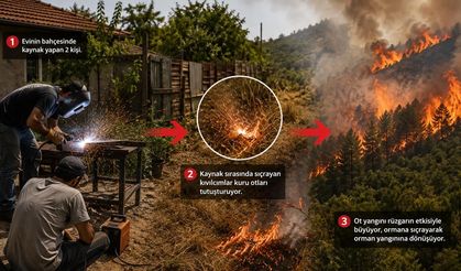 Gömeç yangını böyle başladı. 2 şüpheli tutuklandı
