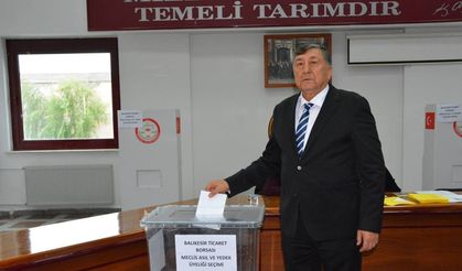 Balıkesir Ticaret Borsası’nda Mehmet Çetin güven tazeledi