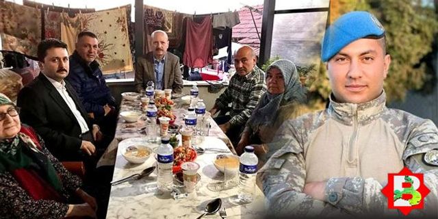 Vekil ile başkan deprem şehidinin baba ocağında