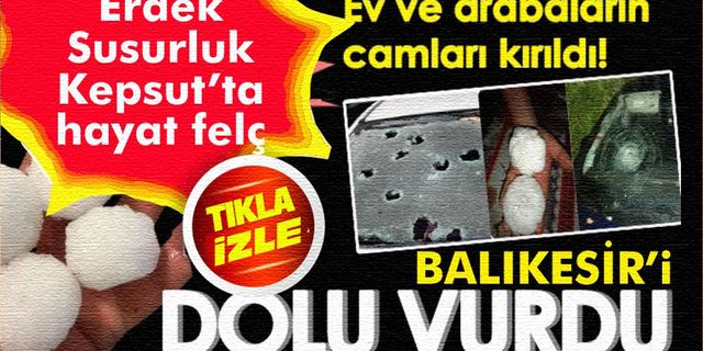 Susurluk, Erdek ve Kepsut'u dolu vurdu