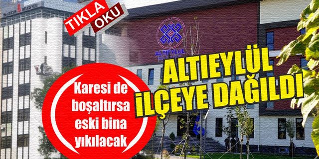 Altıeylül Belediyesi kendi hizmet binalarına taşındı