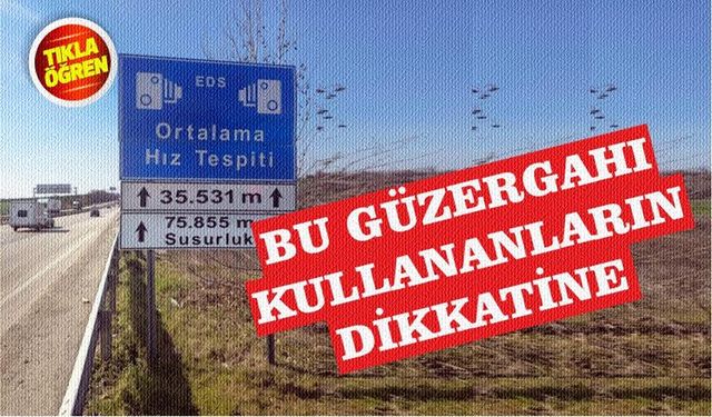 Balıkesir'de o yolda hız ihlal tespit sistemi devreye girdi