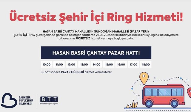 Pazar Pazarına ücretsiz otobüs seferleri başlıyor