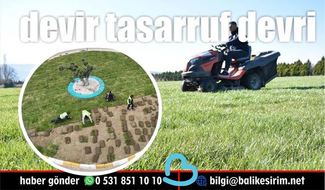 Büyükşehir Belediyesi ürettiği çimleri kullanıyor