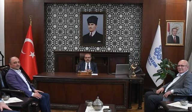 Balıkesir esnafının lideri Erdem, Vali Ustaoğlu'nu ziyaret etti