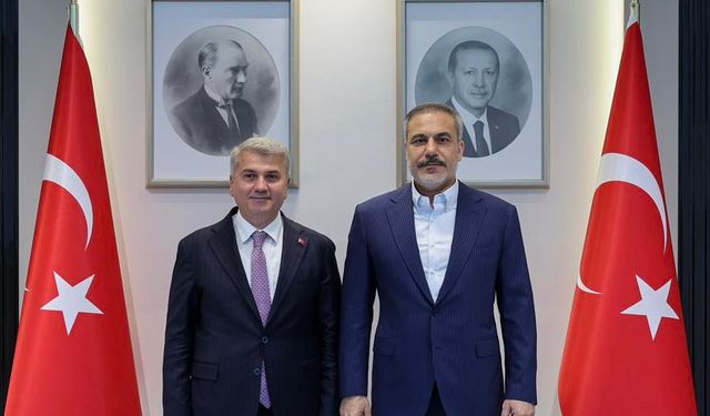 Mustafa Canbey, Dışişleri Bakanı Hakan Fidan'la buluştu