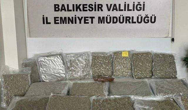 Balıkesir polisinden zehir tacirlerine bir darbe daha