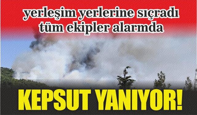 Kepsut’ta 3 ayrı noktada yangın: 1 köy boşaltılıyor