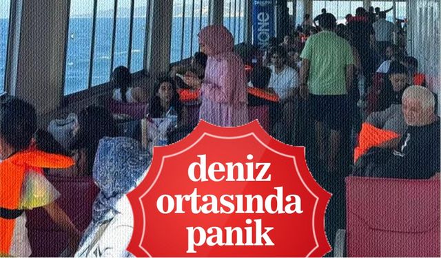 Marmara Adası açıklarında feribotta yangın paniği