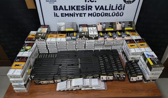 Balıkesir'de kaçak sigara ve tütün operasyonu