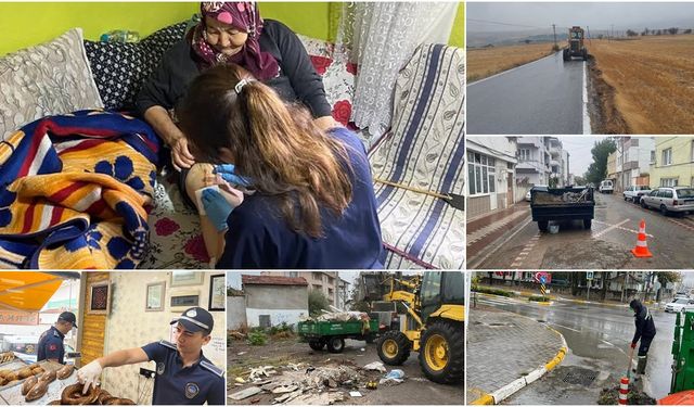 Kepsut'ta Belediye ekiplerine dur durak yok