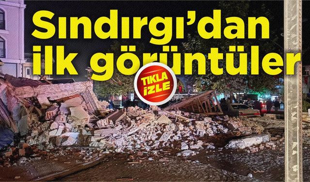 Sındırgı bir kez daha 6.1 ile sallandı. Bölgeden ilk görüntüler geldi