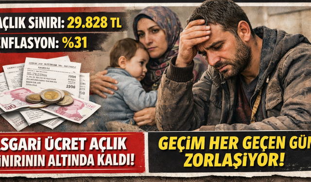 2026 Asgari Ücret Açlık Sınırının Altında Kaldı