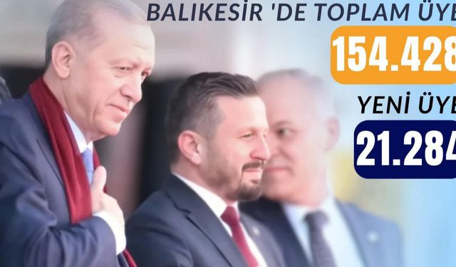 AK Parti Balıkesir’de Üye Sayısını 154 Bine Taşıdı