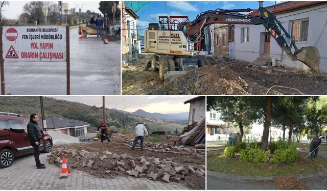 Burhaniye'de saha çalışmaları aralıksız sürüyor