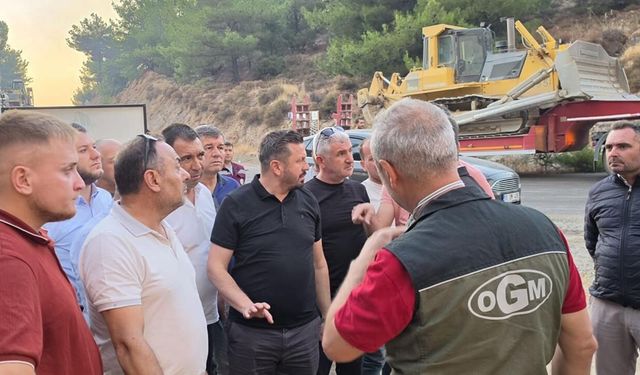 AK PARTİ İL BAŞKANI AYDEMİR YANGIN BÖLGESİNDE