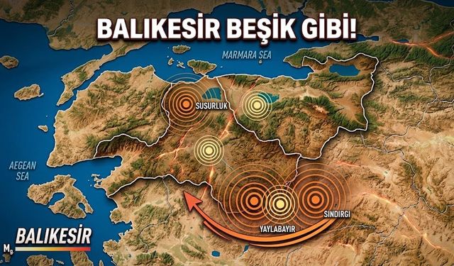 BAlıkesir'de bugün 7 ayrı deprem meydana geldi